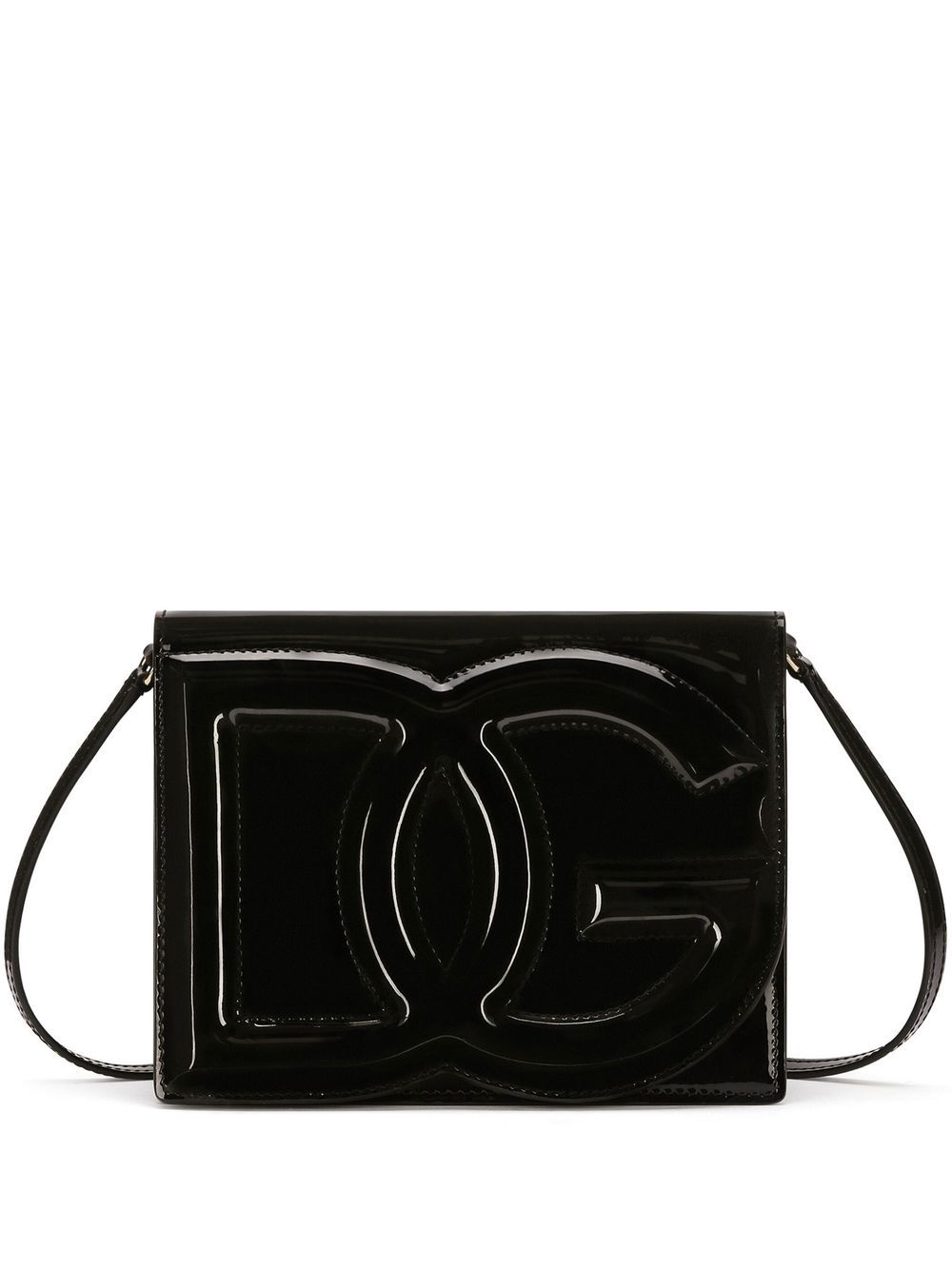 Dolce & Gabbana DOLCE & GABBANA- Dg Logo Patent Leather Crossbody Bag