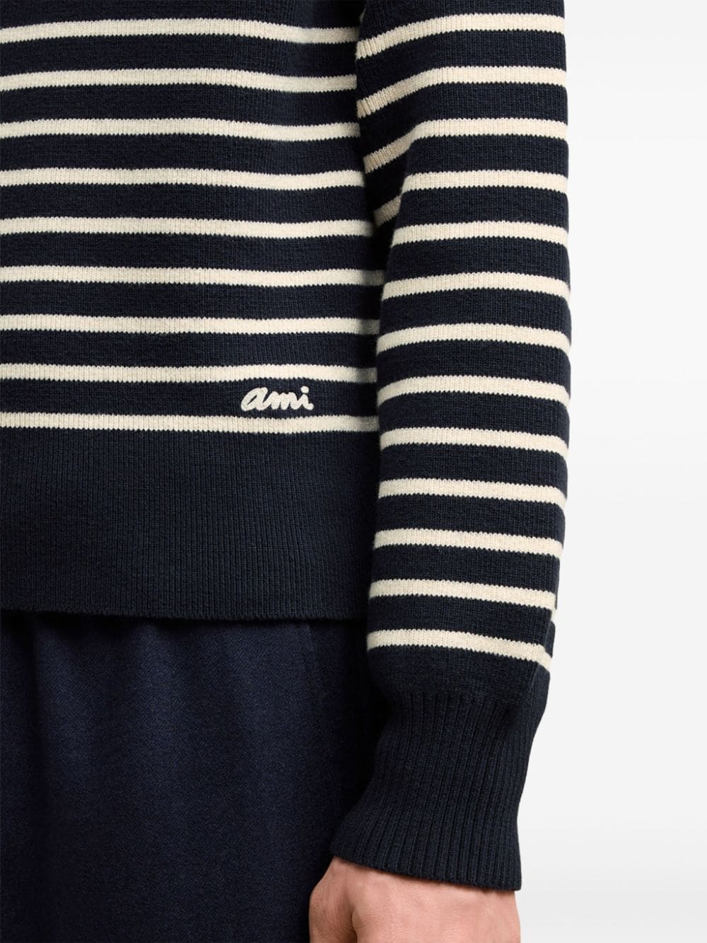 Ami Paris AMI PARIS- Wool And Cotton Blend Sailor Sweater