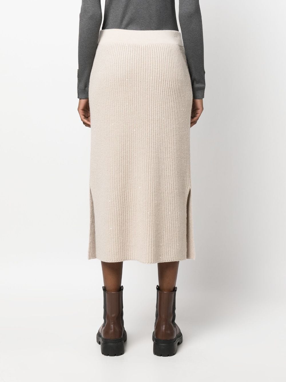 Brunello Cucinelli BRUNELLO CUCINELLI- Cashmere And Silk Blend Midi Skirt