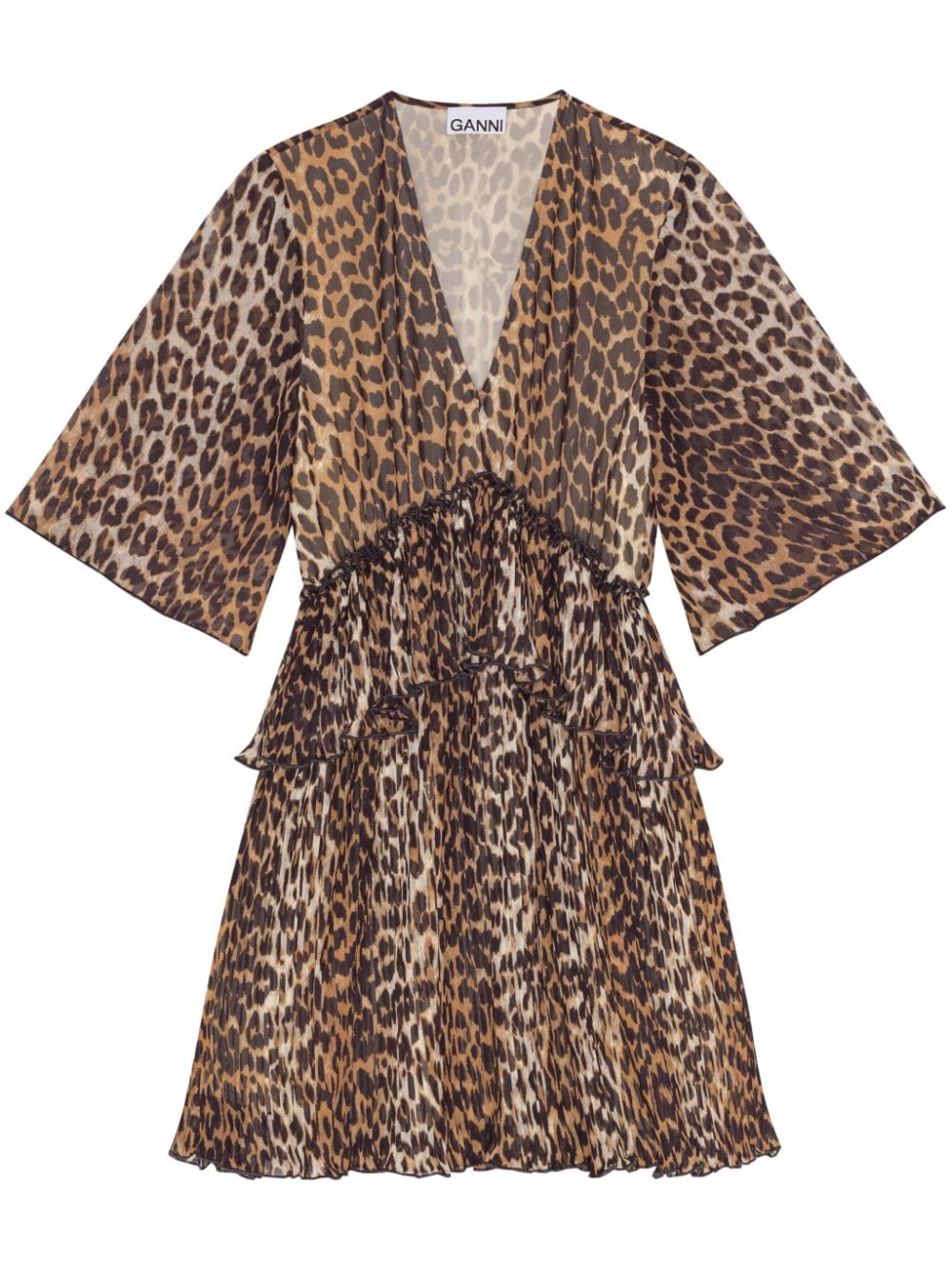 Ganni GANNI- Leopard Print Mini Dress