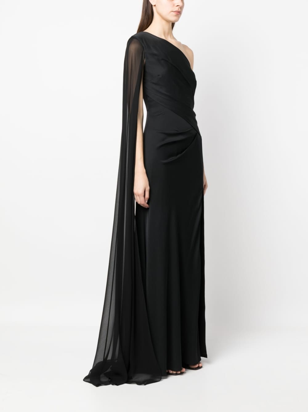 Roland Mouret ROLAND MOURET- Asymmetric Silk Crepe Long Dress