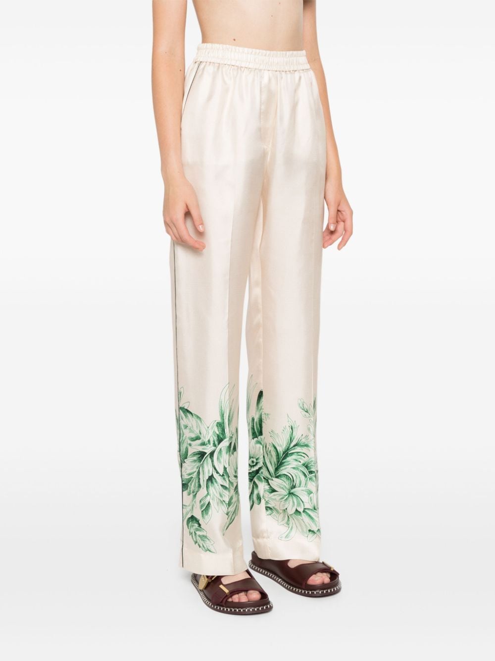 For restless sleepers FOR RESTLESS SLEEPERS- Silk Printed Trousers