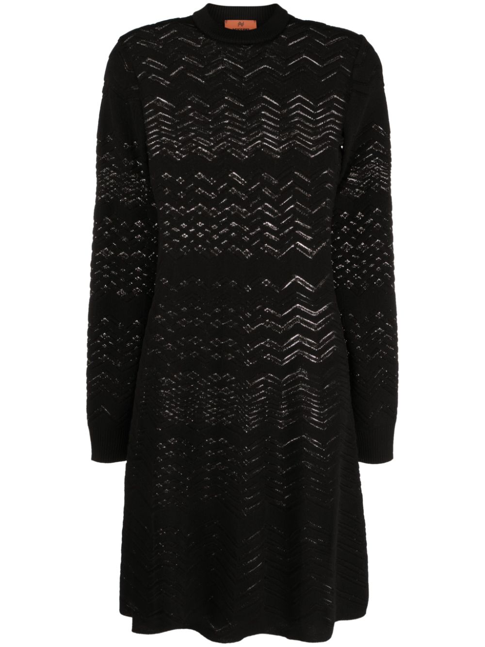 Missoni MISSONI- Chevron Wool Blend Short Dress