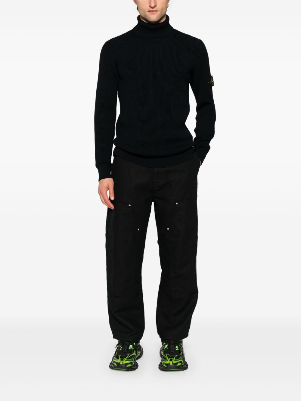 Stone Island STONE ISLAND- Turtleneck With Logo