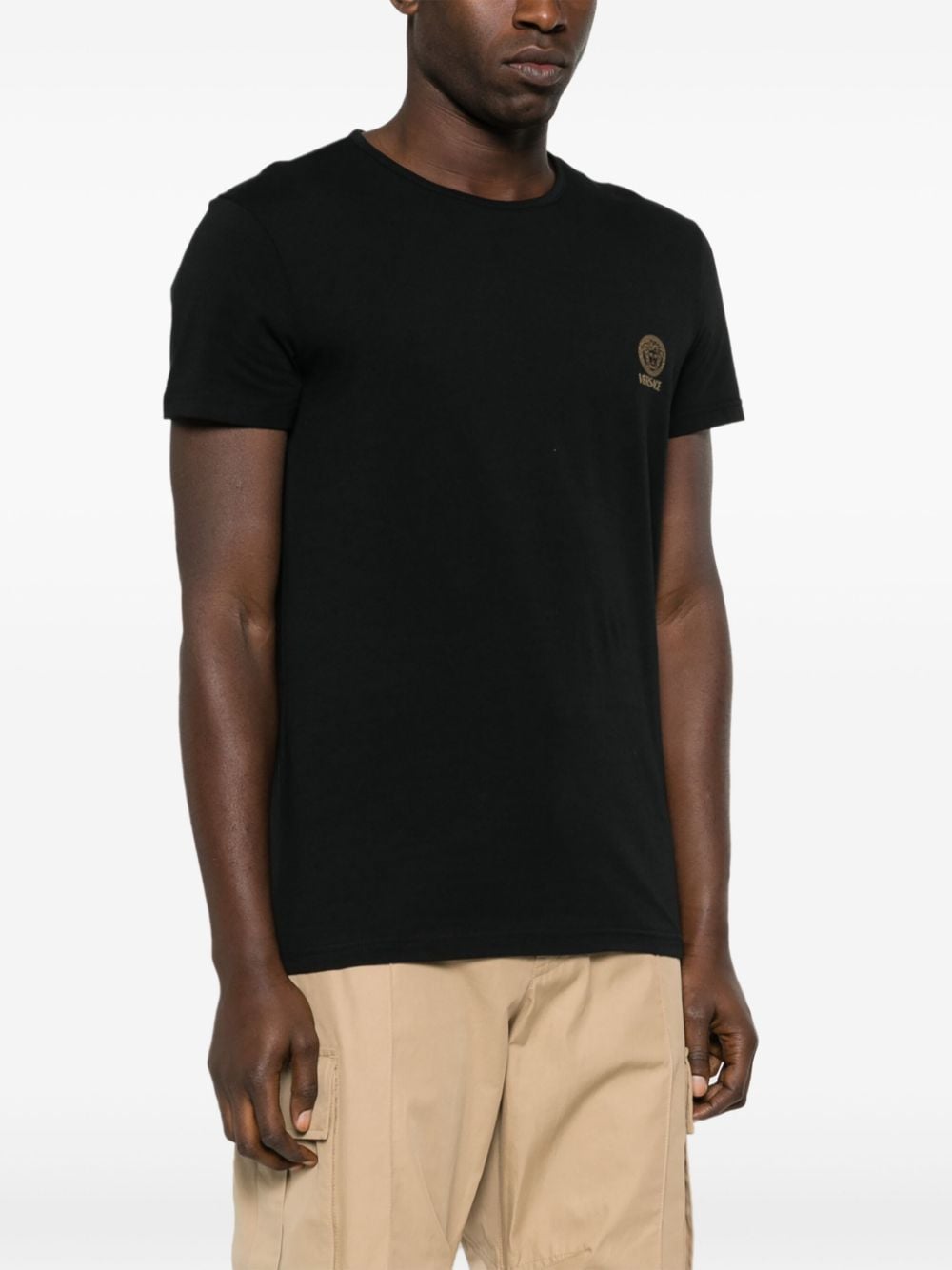 Versace VERSACE- Logo Organic Cotton T-shirt