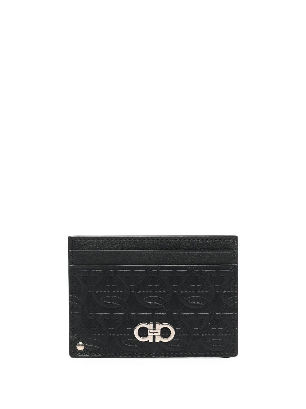 Ferragamo FERRAGAMO- Gancini Leather Credit Card Case