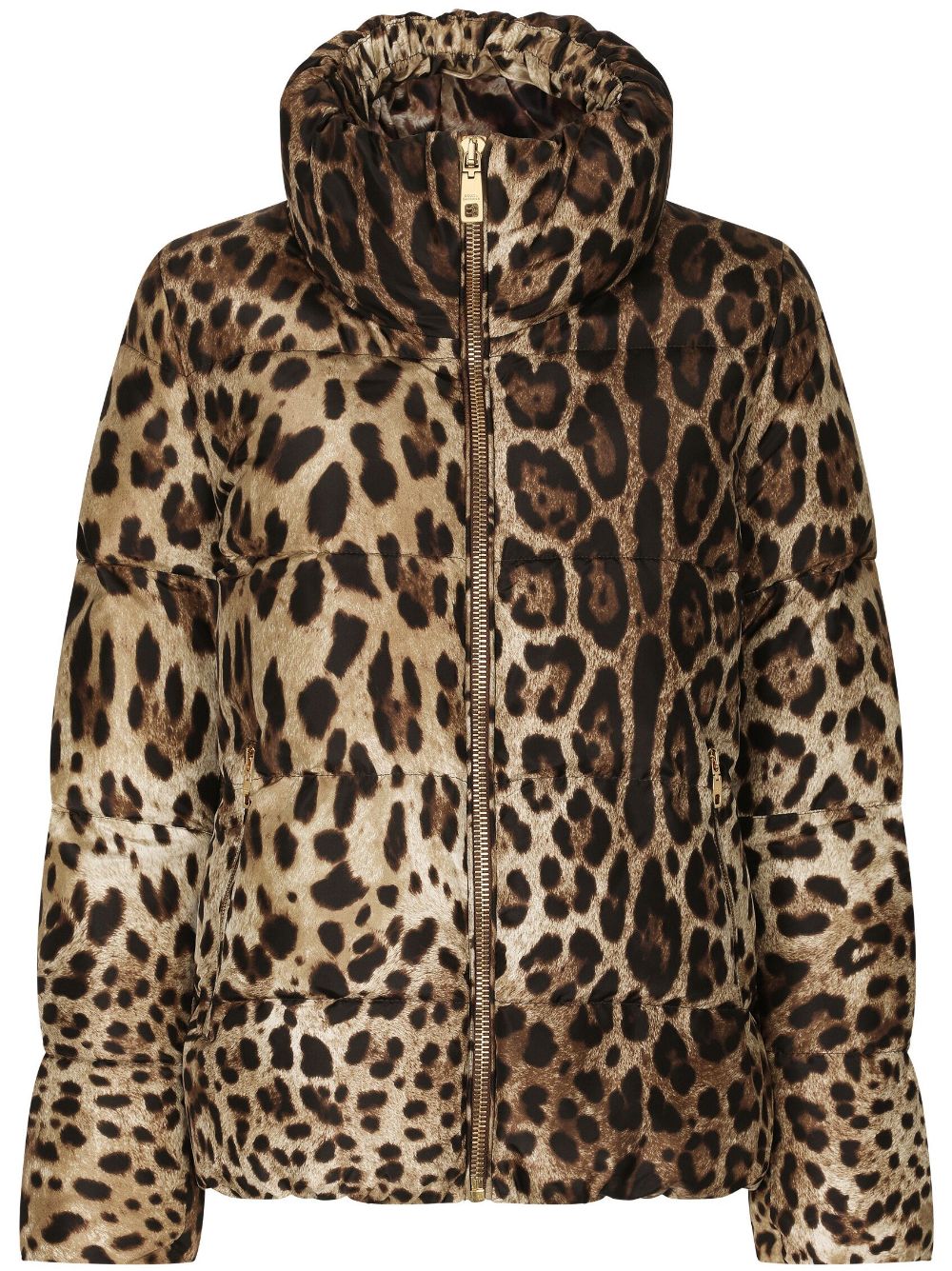 Dolce & Gabbana DOLCE & GABBANA- Leopard Print Nylon Down Jacket