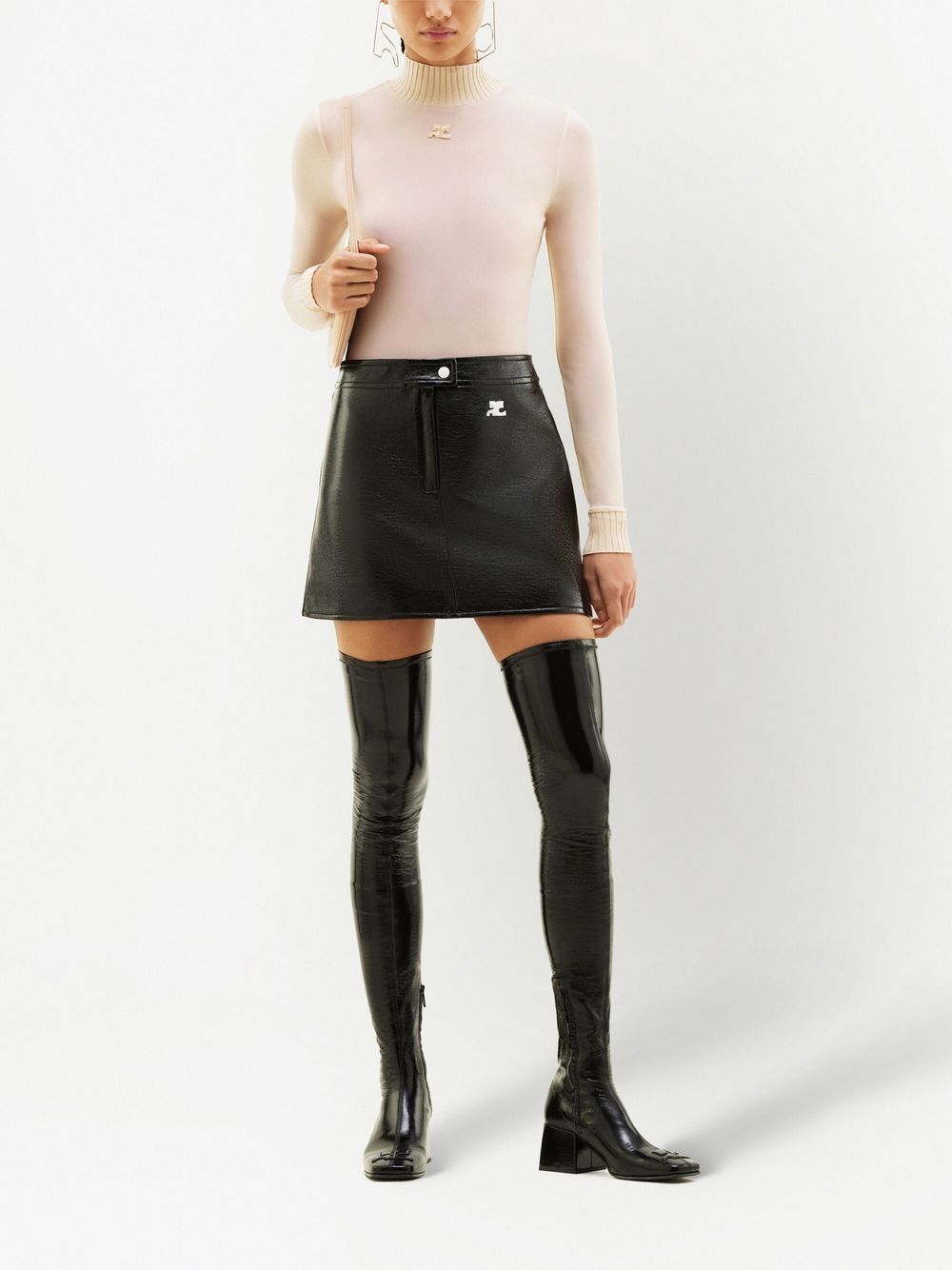 Courrèges COURRÈGES- Iconic Vinyl Mini Skirt