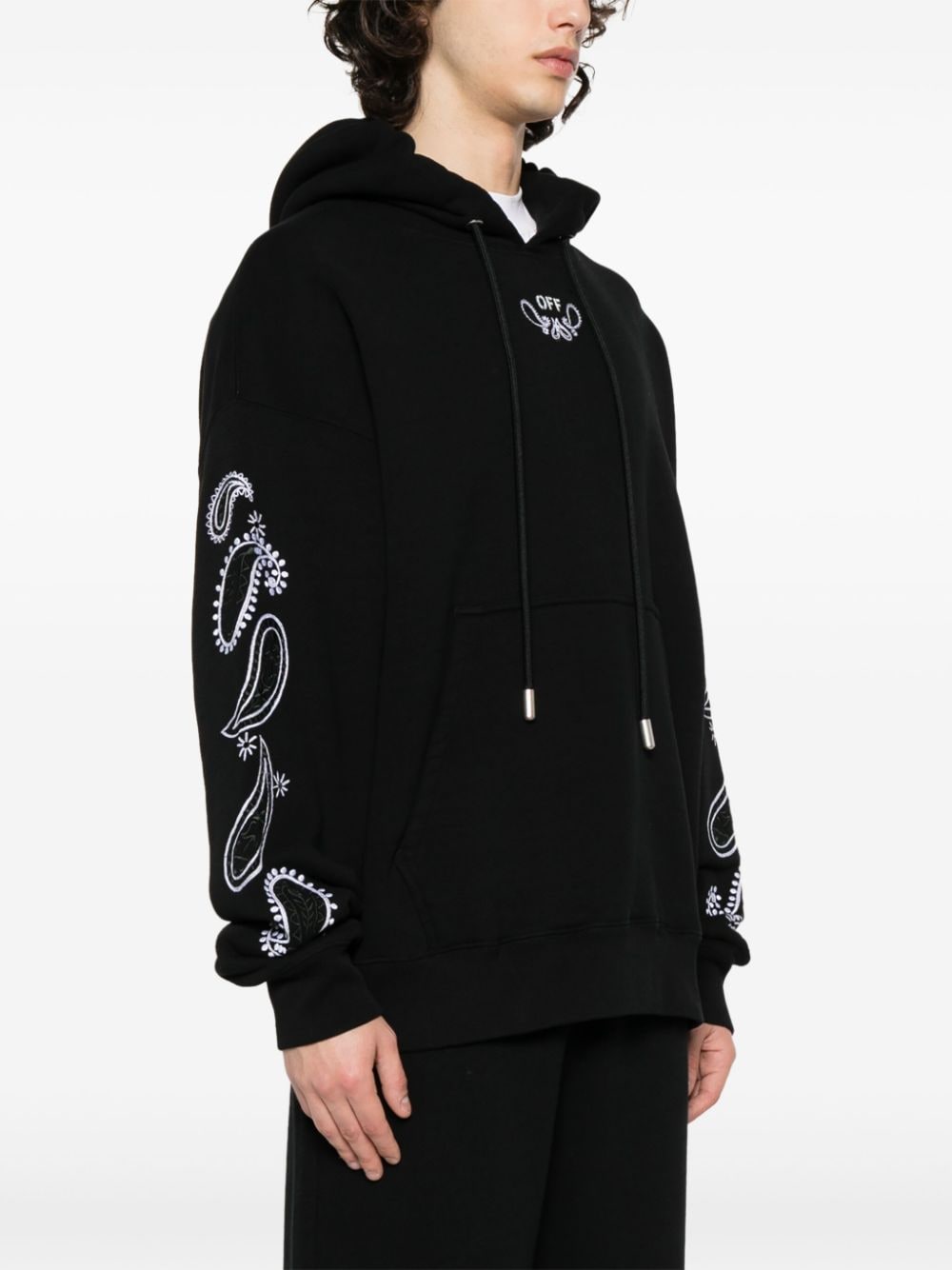 OFF-WHITE OFF-WHITE- Logo Cotton Hoodie