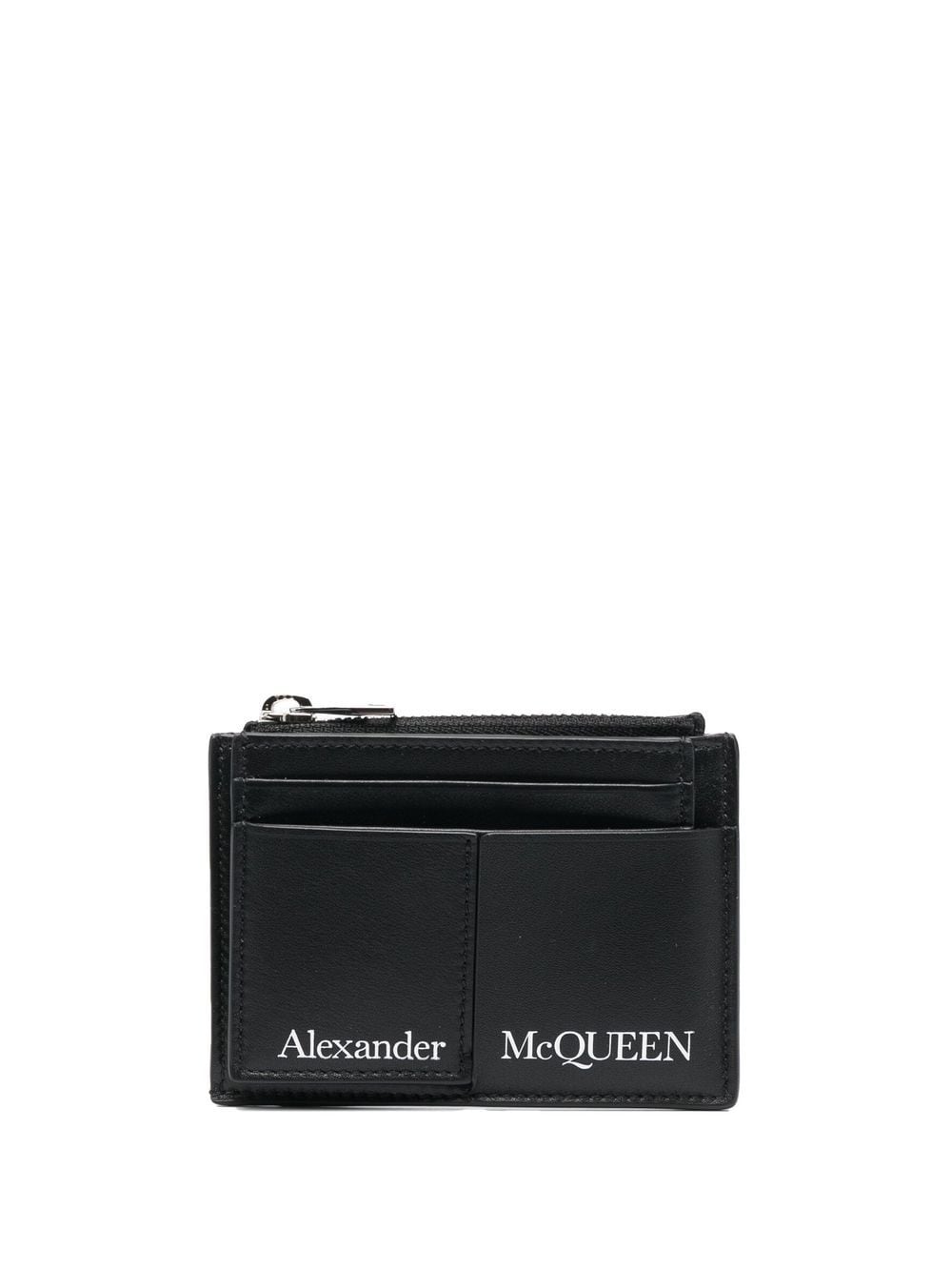 Alexander McQueen ALEXANDER MCQUEEN- Logo Leather Coin Zip Holder