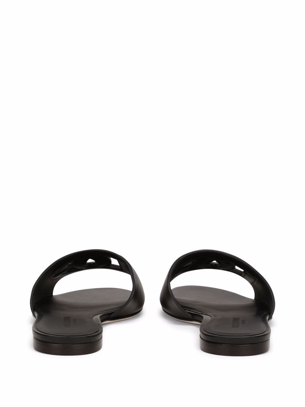 Dolce & Gabbana DOLCE & GABBANA- Dg Logo Leather Slides