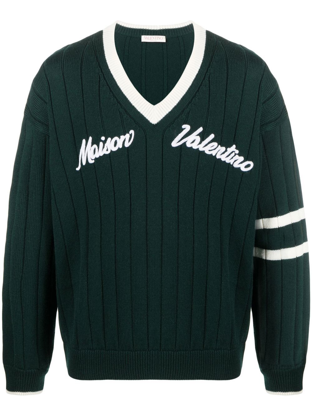 Valentino VALENTINO- V-neck Sweater With Logo