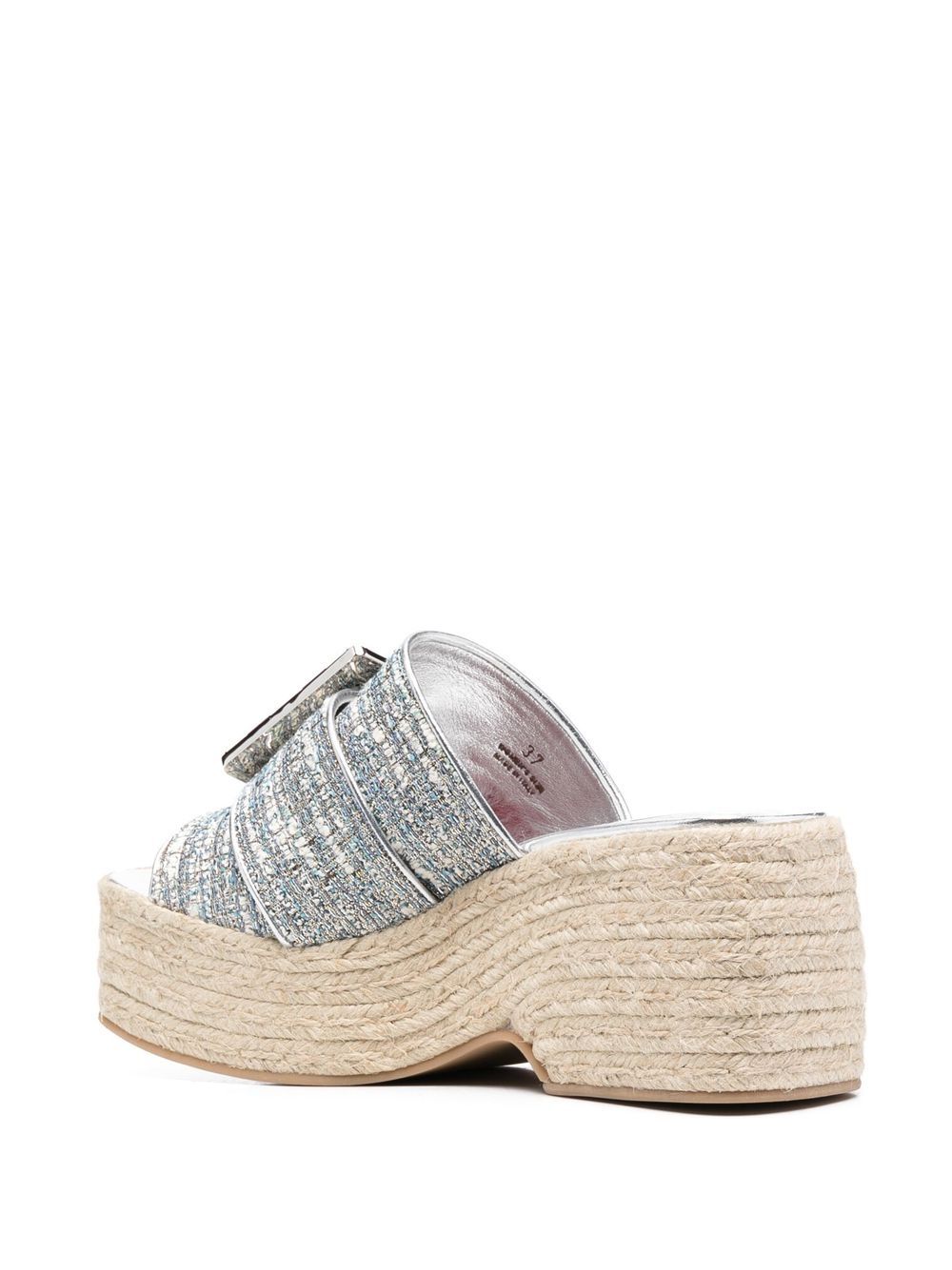 Roger Vivier ROGER VIVIER- Strass Buckle Wedge Sandals