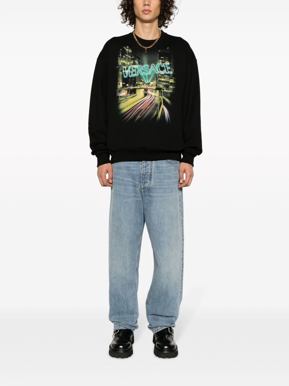 Versace VERSACE- Logo Cotton Sweatshirt