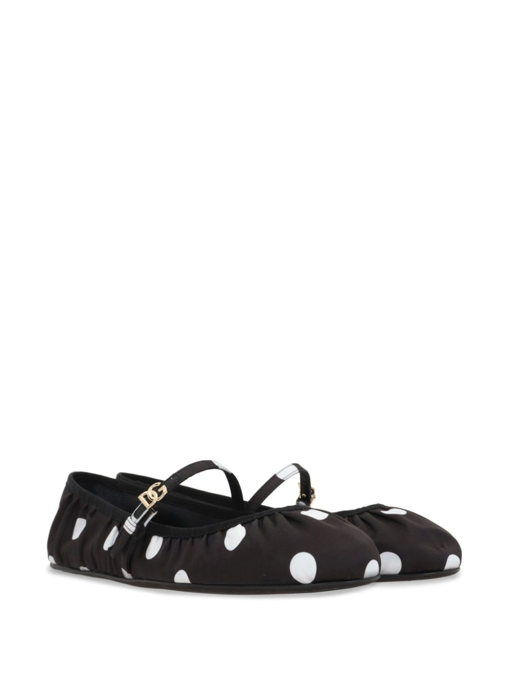 Dolce & Gabbana DOLCE & GABBANA- Dots Print Satin Ballets