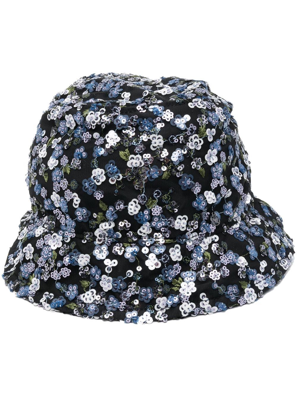 Maison Michel MAISON MICHEL- Souna Flowers Sequins On Tulle Bucket Hat
