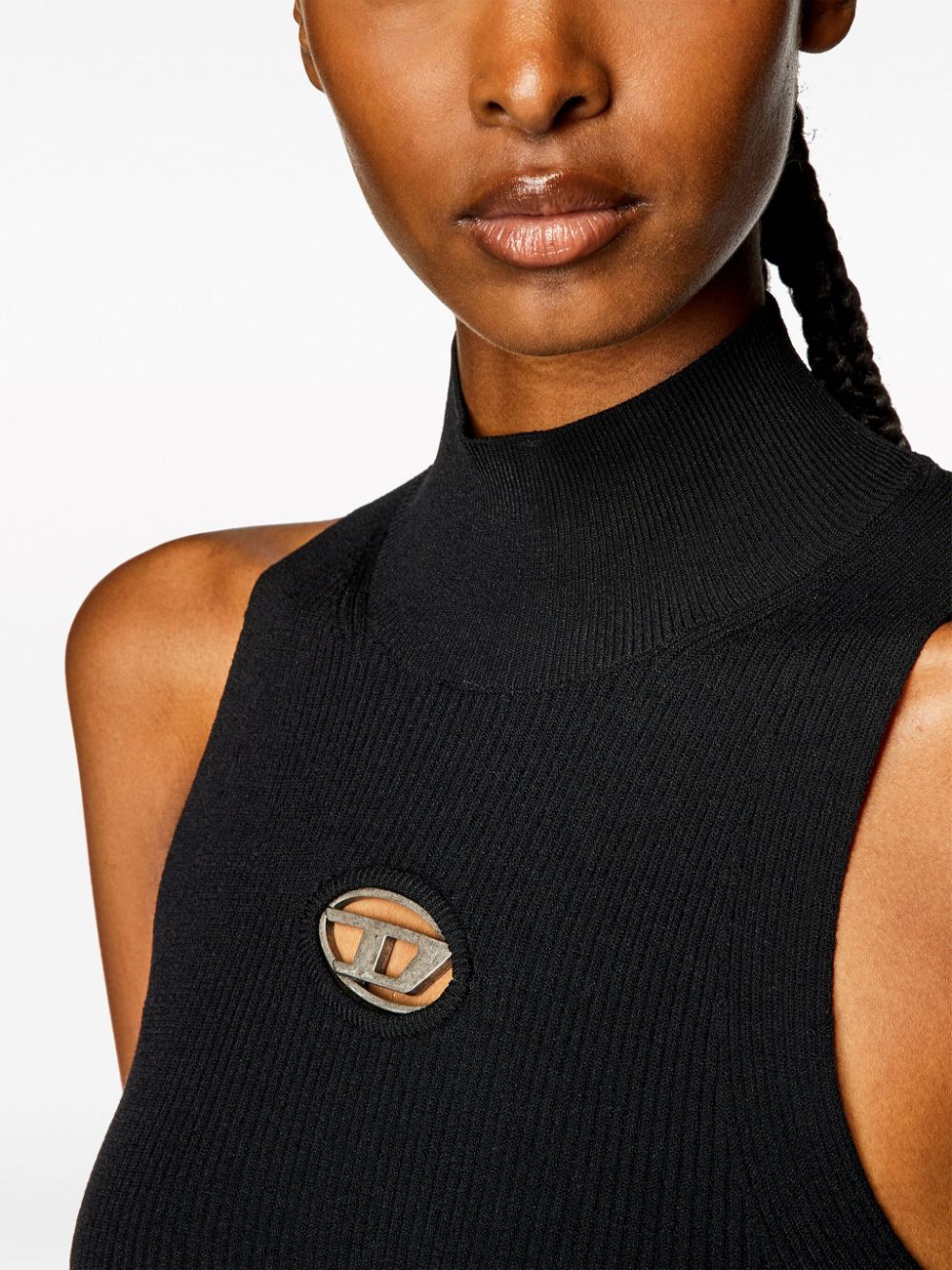 Diesel DIESEL- Logo Turtleneck Mini Dress