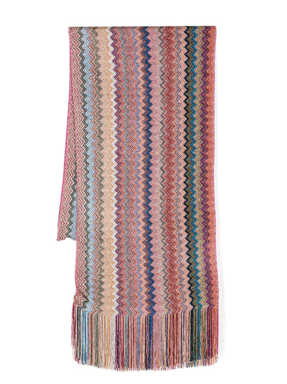 Missoni MISSONI- Zig-zag Print Fringed Scarf