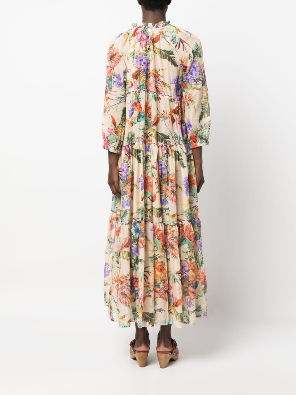 Anjuna ANJUNA- Printed Cotton Blend Silk Maxi Dress