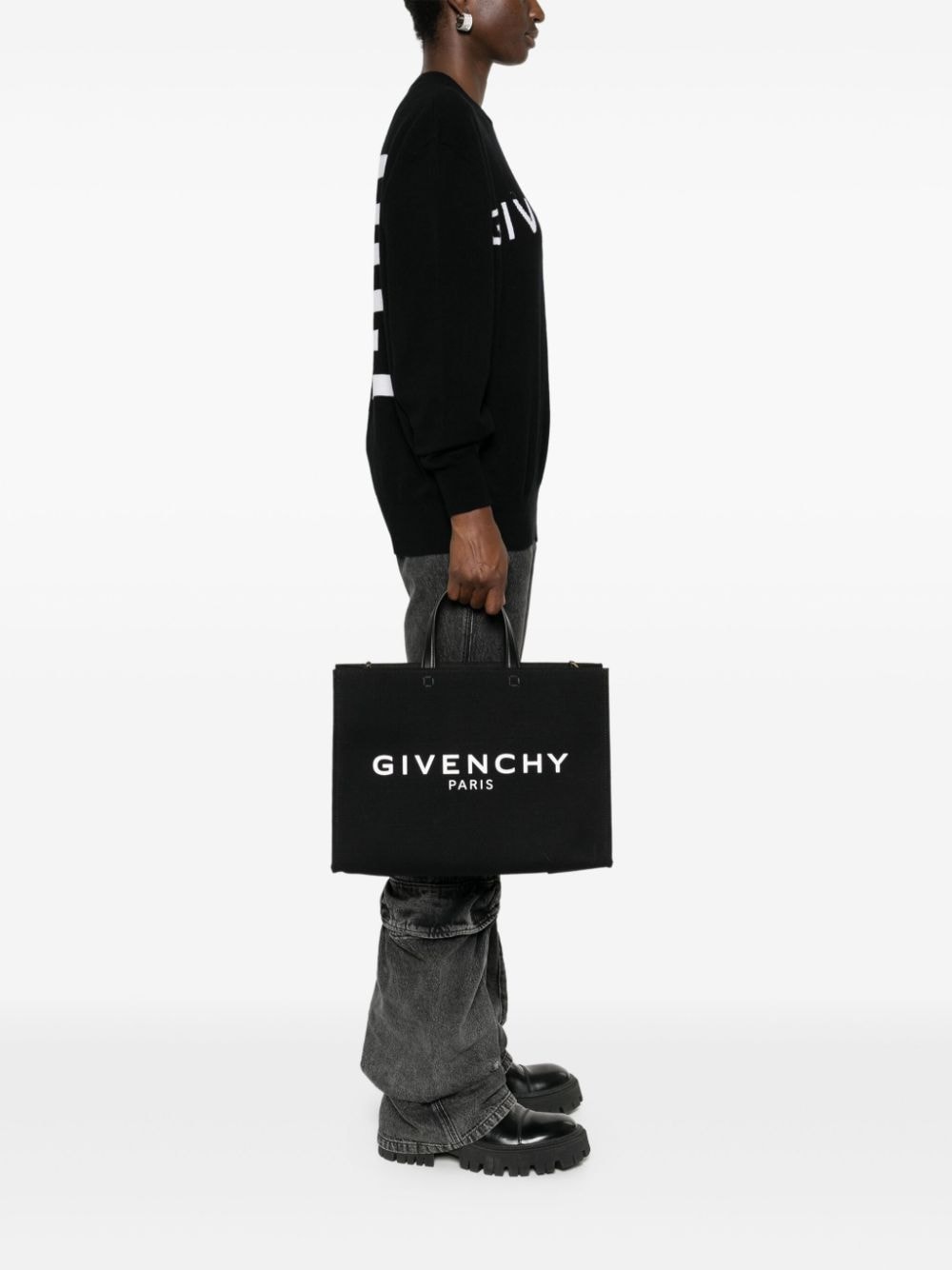 Givenchy GIVENCHY- G-tote Medium Canvas Tote Bag