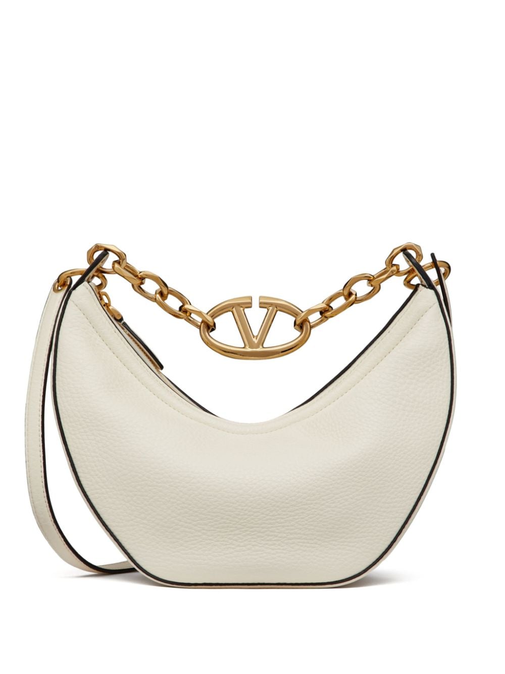 VALENTINO GARAVANI VALENTINO GARAVANI- Vlogo Moon Small Leather Hobo Bag