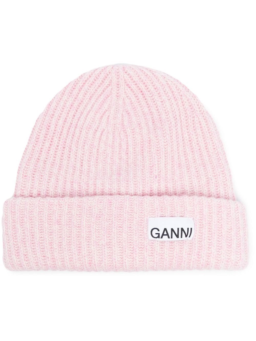 Ganni GANNI- Logo Wool Beanie