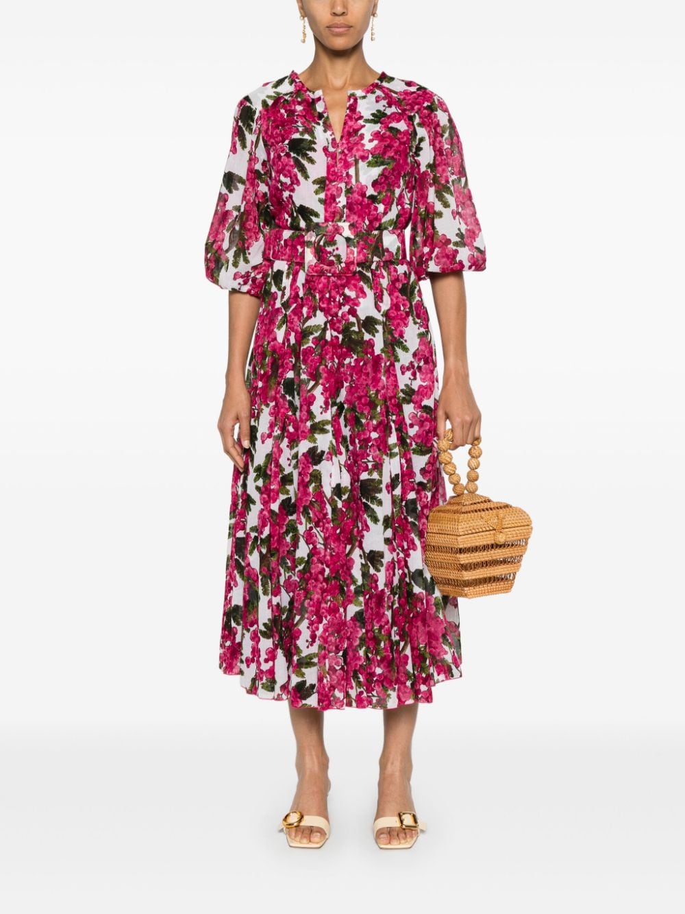 Samantha Sung SAMANTHA SUNG- Floral Print Shirt Dress