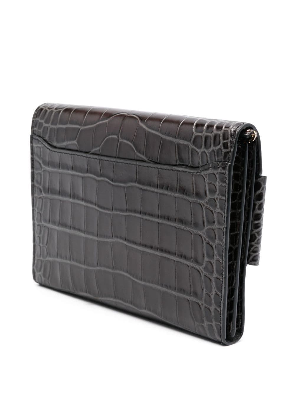 Boyy BOYY- Buckle Travel Case Croco Embossed Leather Clutch Bag