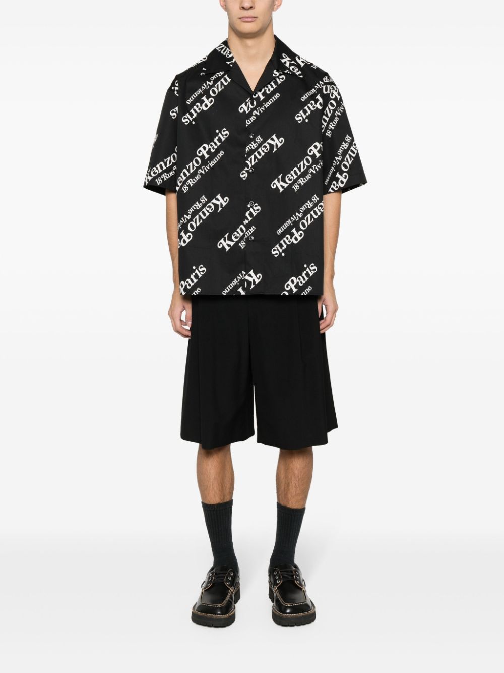 Kenzo KENZO- Allover Logo Cotton Shirt