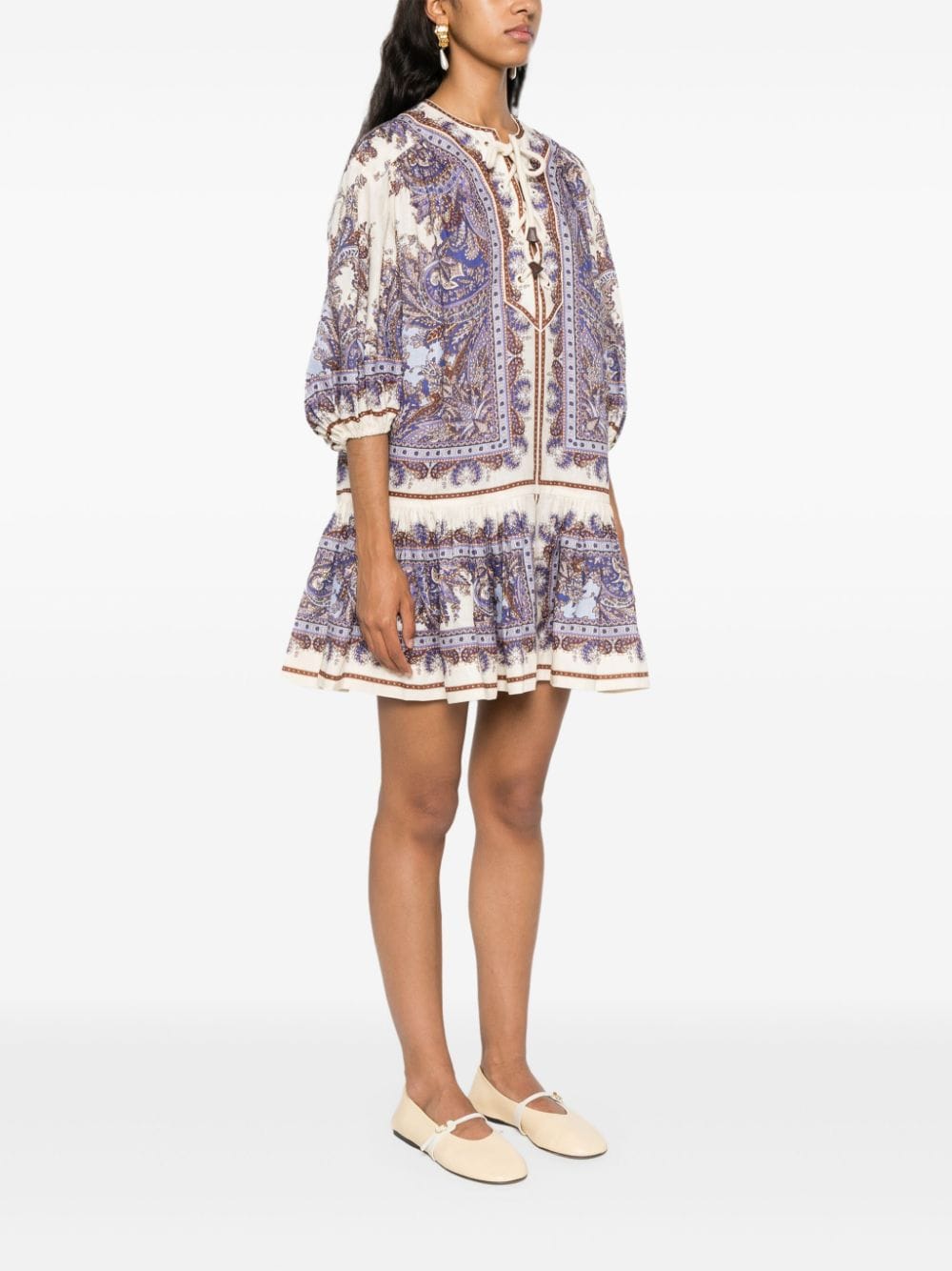 Zimmermann ZIMMERMANN- Paisley Print Linen Mini Dress