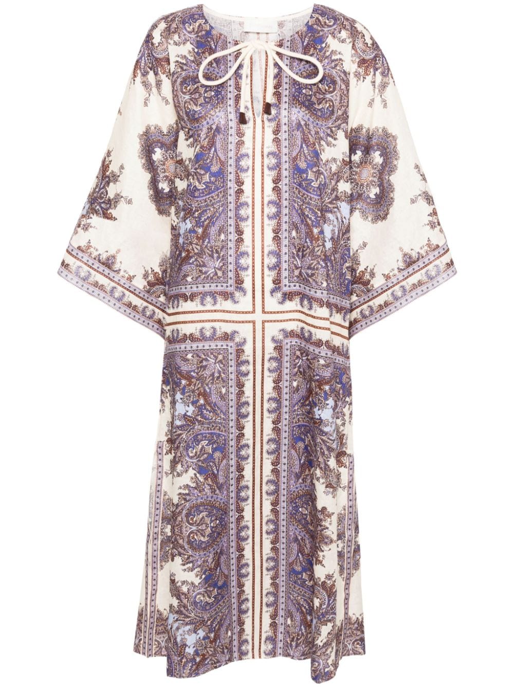 Zimmermann ZIMMERMANN- Paisley Print Linen Midi Dress