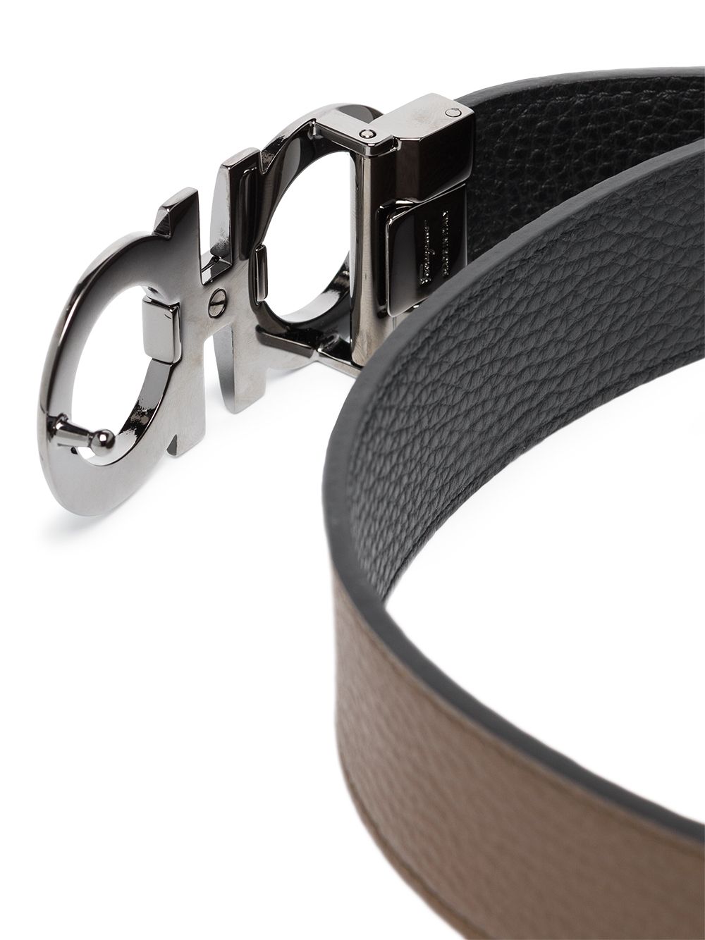 Ferragamo FERRAGAMO- Gancini Leather Reversbile Belt