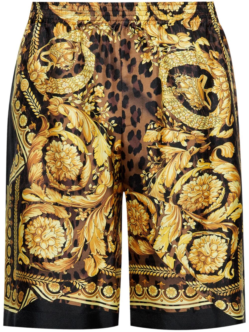 Versace VERSACE- Barocco Print Silk Shorts