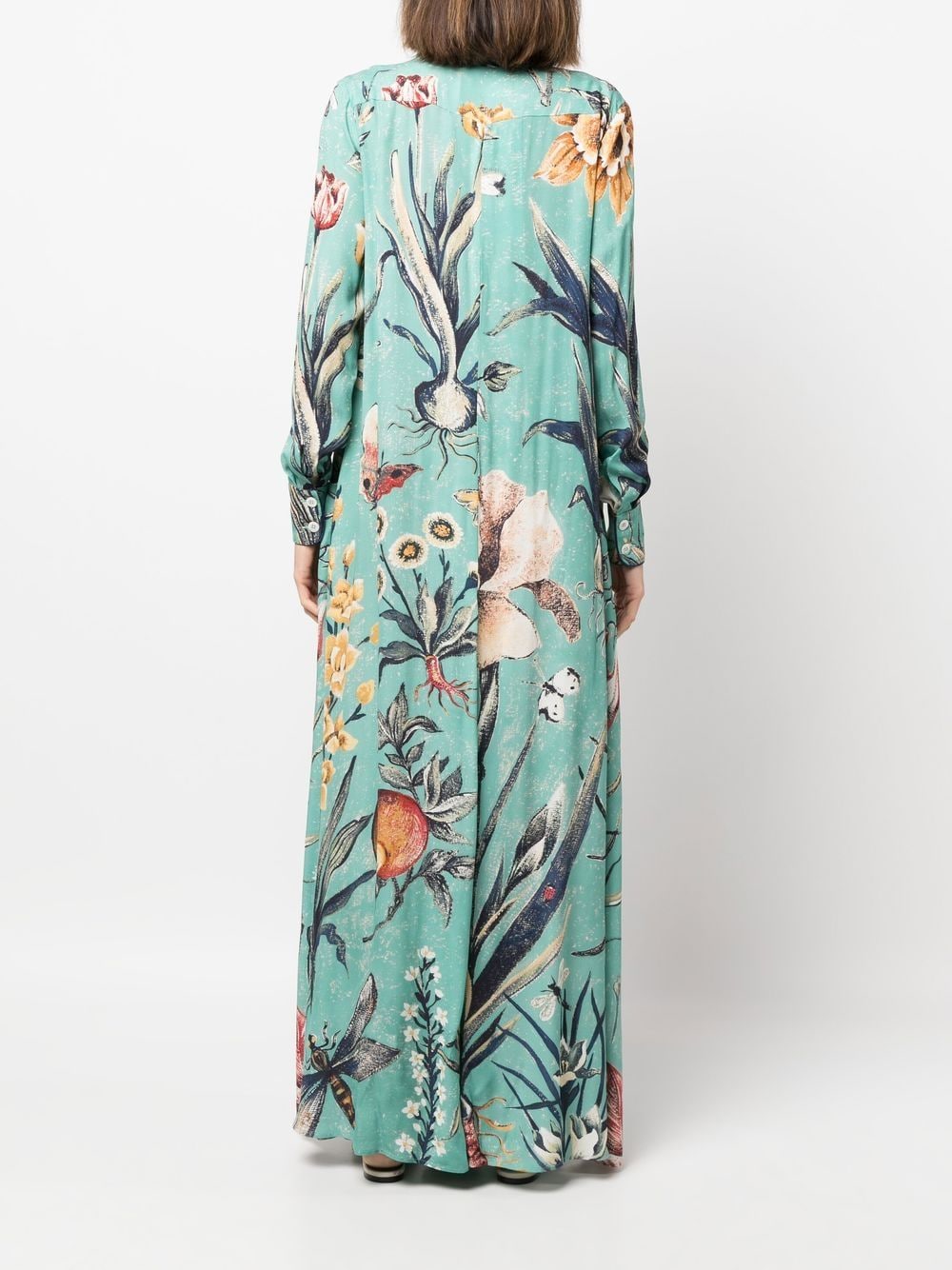 For restless sleepers FOR RESTLESS SLEEPERS- Printed With Neck Bow Long Dress