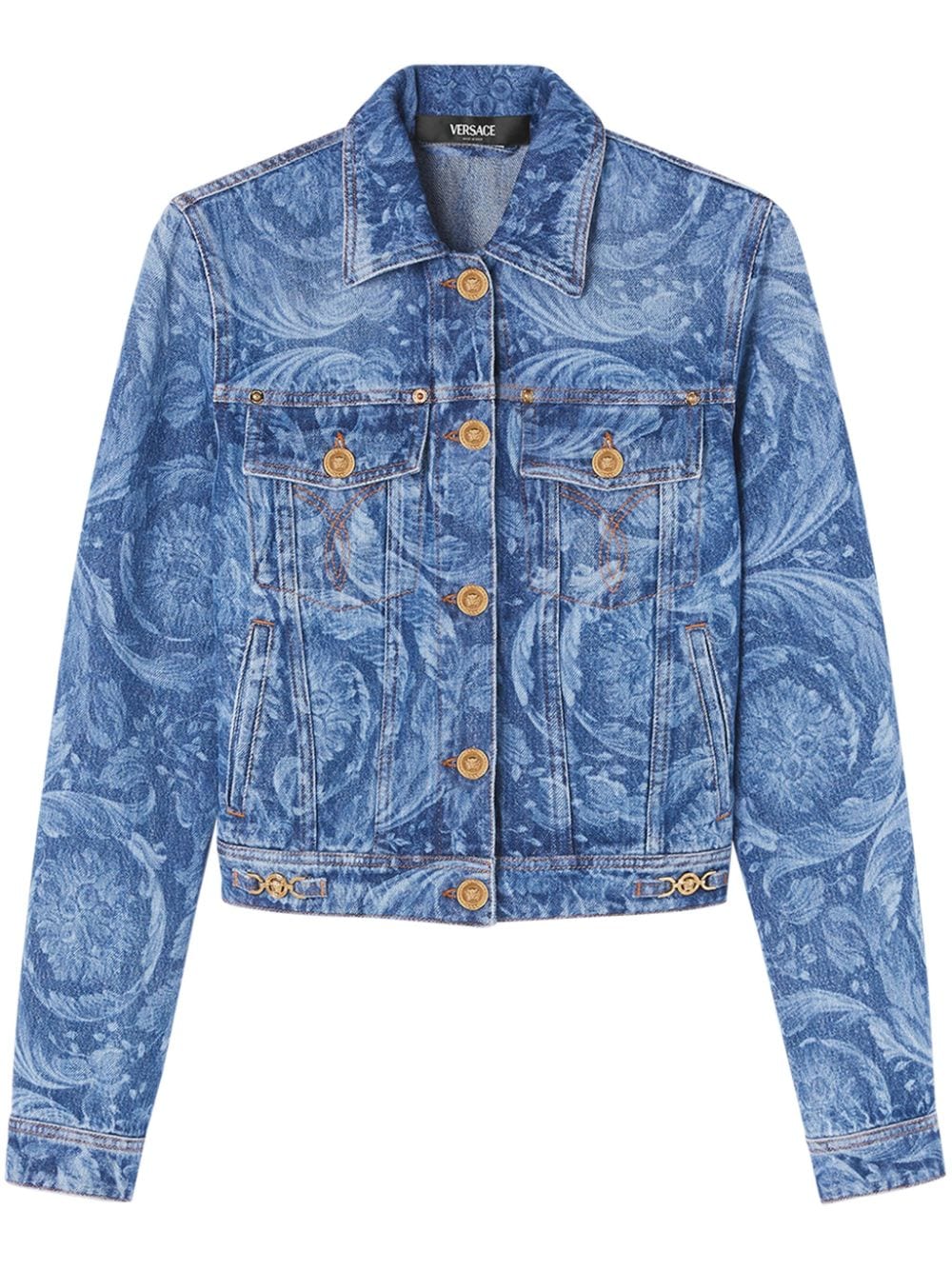 Versace VERSACE- Barocco Print Denim Jacket