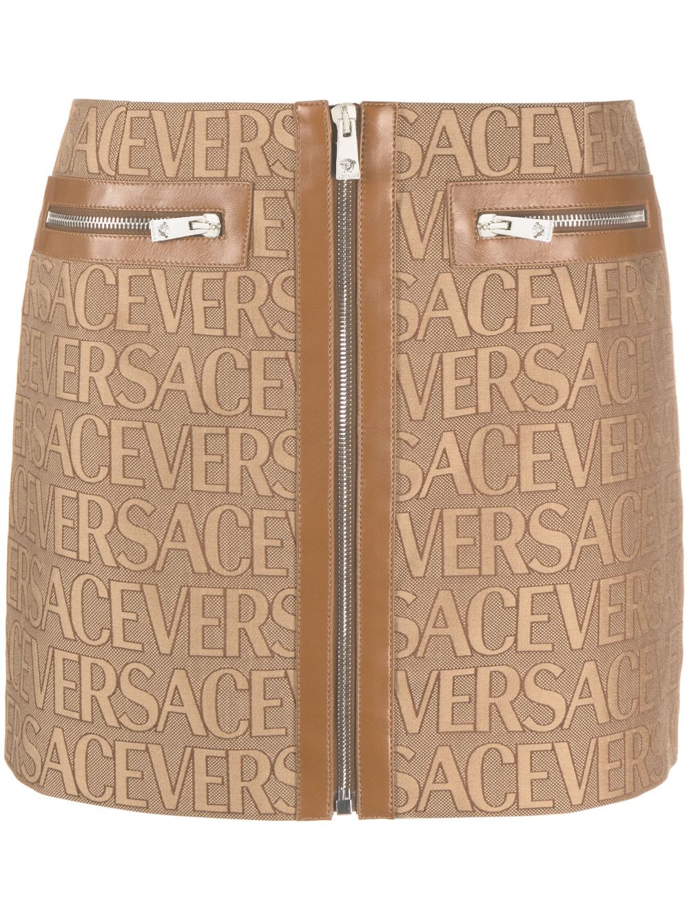 Versace La Vacanza VERSACE LA VACANZA- All Over Logo Canvas Mini Skirt