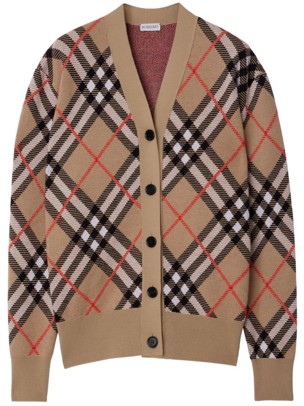 Burberry BURBERRY- Check Cashmere Cardigan