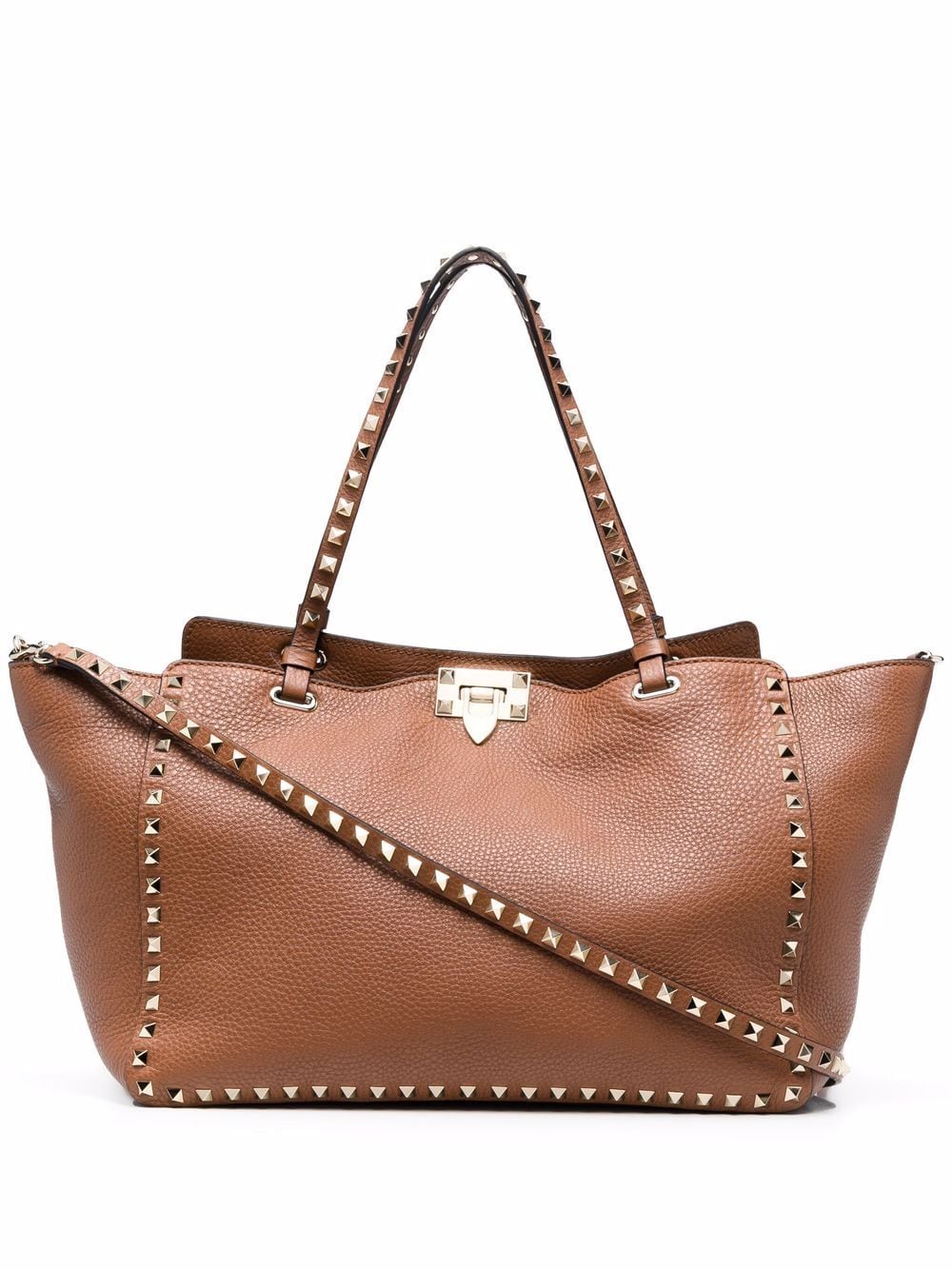 VALENTINO GARAVANI VALENTINO GARAVANI- Rockstud Leather Tote Bag