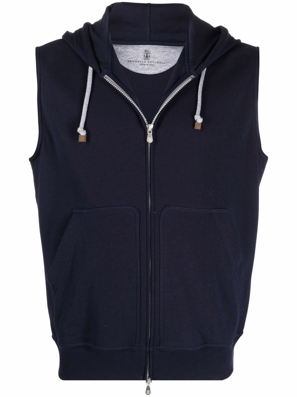 Brunello Cucinelli BRUNELLO CUCINELLI- Sleeveless Cotton Hoodie