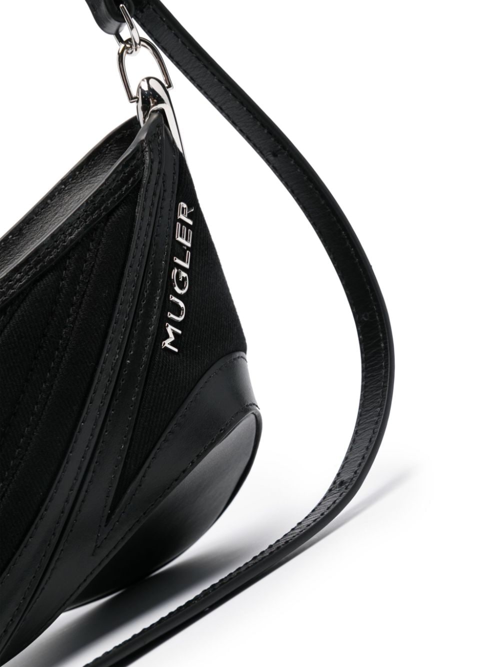 Mugler MUGLER- Spiral Curve 01 Denim Shoulder Bag