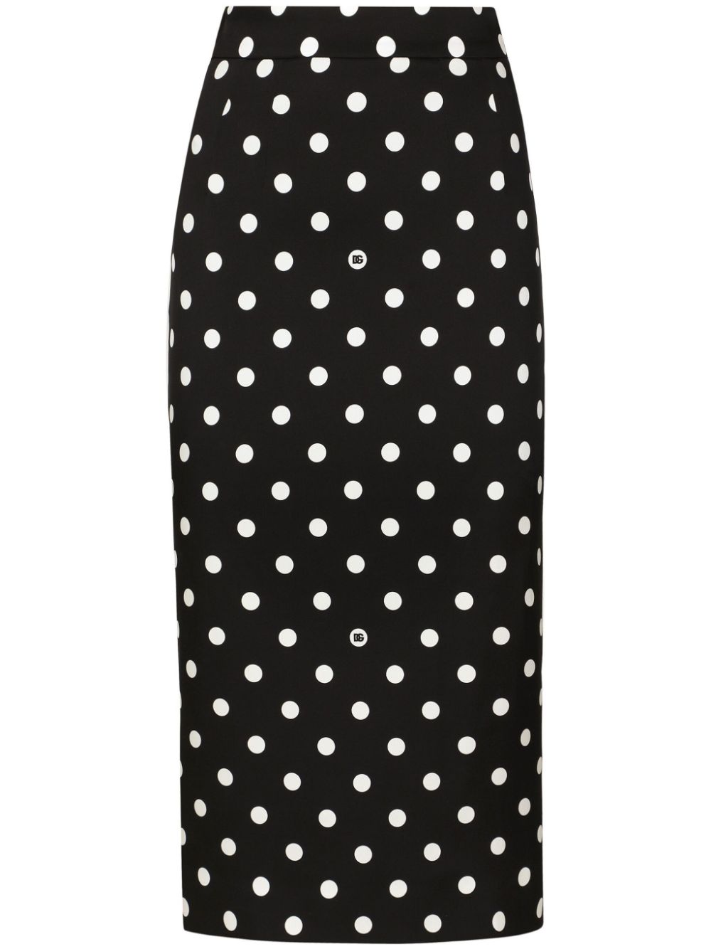 Dolce & Gabbana DOLCE & GABBANA- Dots Print Silk Skirt