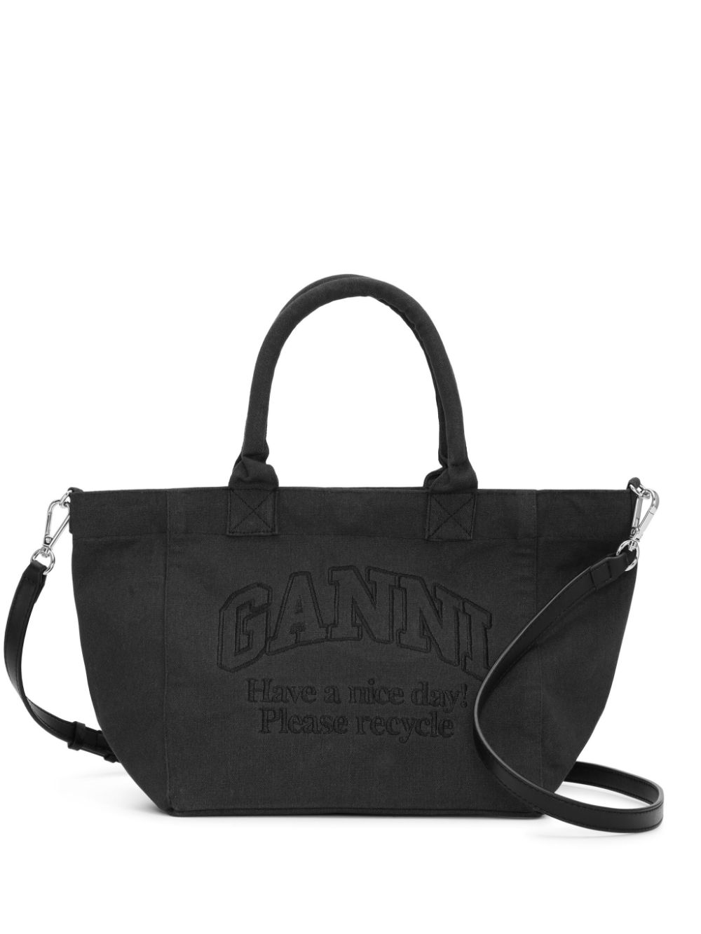 Ganni GANNI- Organic Cotton Small Tote Bag