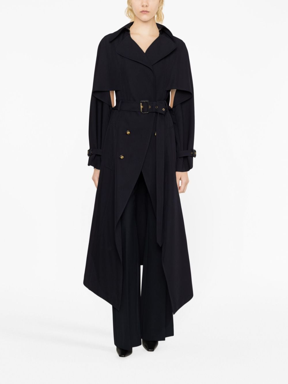 Alexander McQueen ALEXANDER MCQUEEN- Wool And Cotton Blend Trench Coat