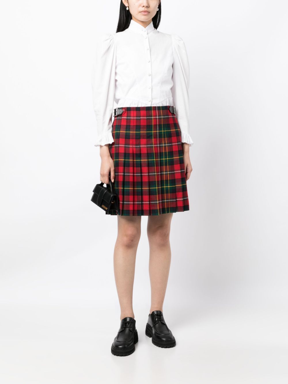 COMME des GARÇONS COMME DES GARCONS- Checked Wool Mini Skirt