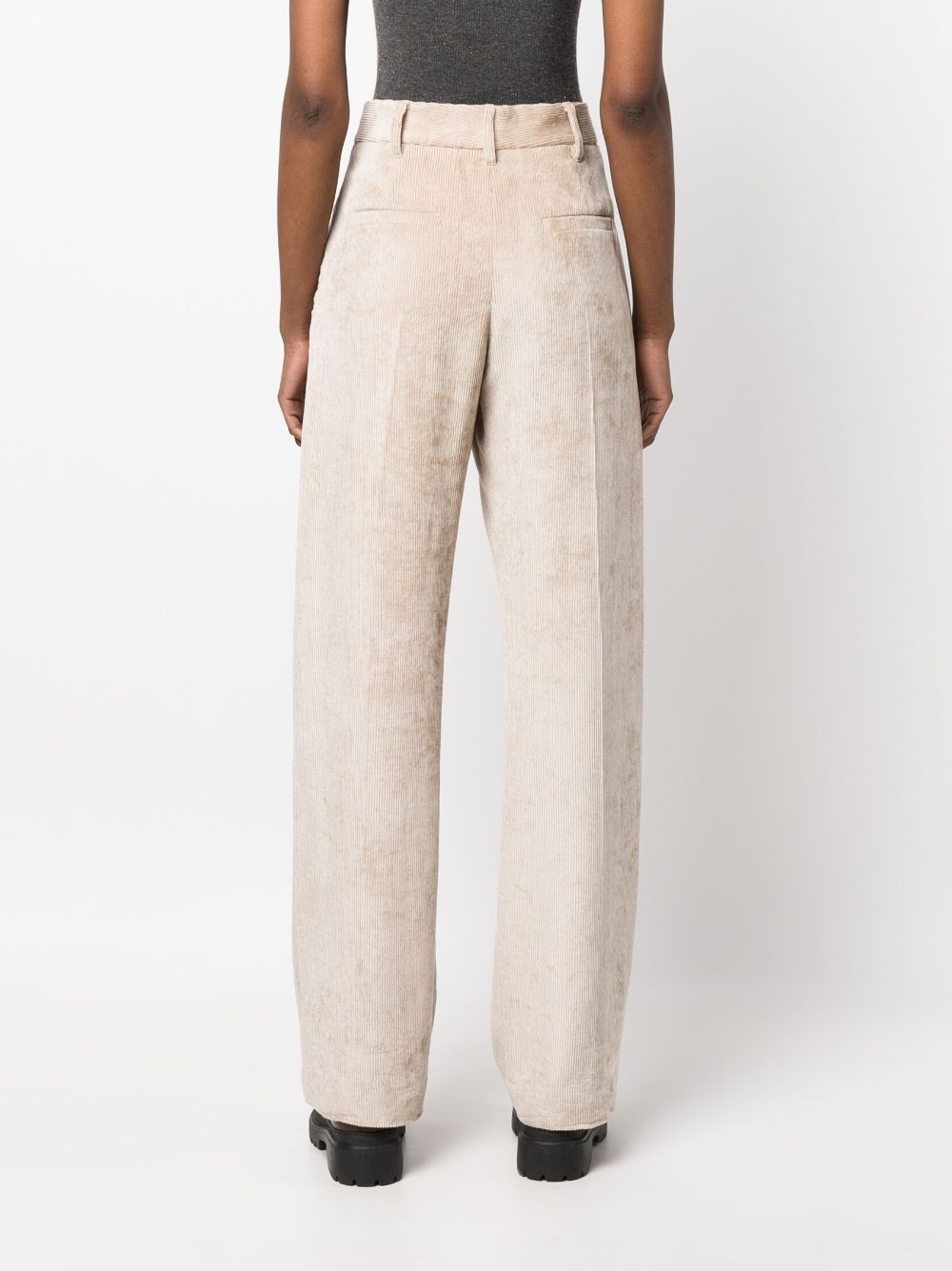 Brunello Cucinelli BRUNELLO CUCINELLI- High-waisted Velvet Trousers