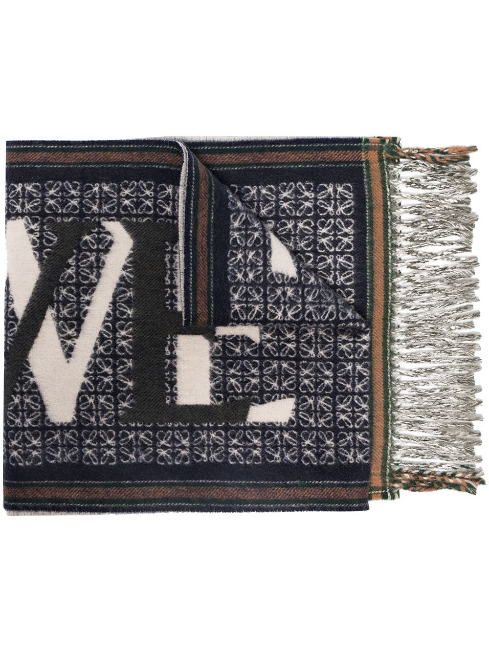 Loewe LOEWE- Love Wool And Cashmere Scarf