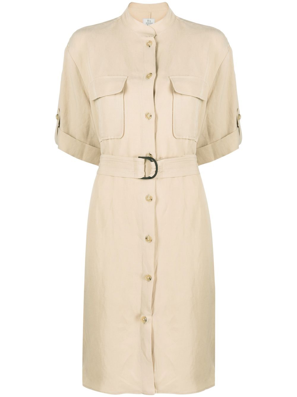 Woolrich WOOLRICH- Belted Short Shirt Dress