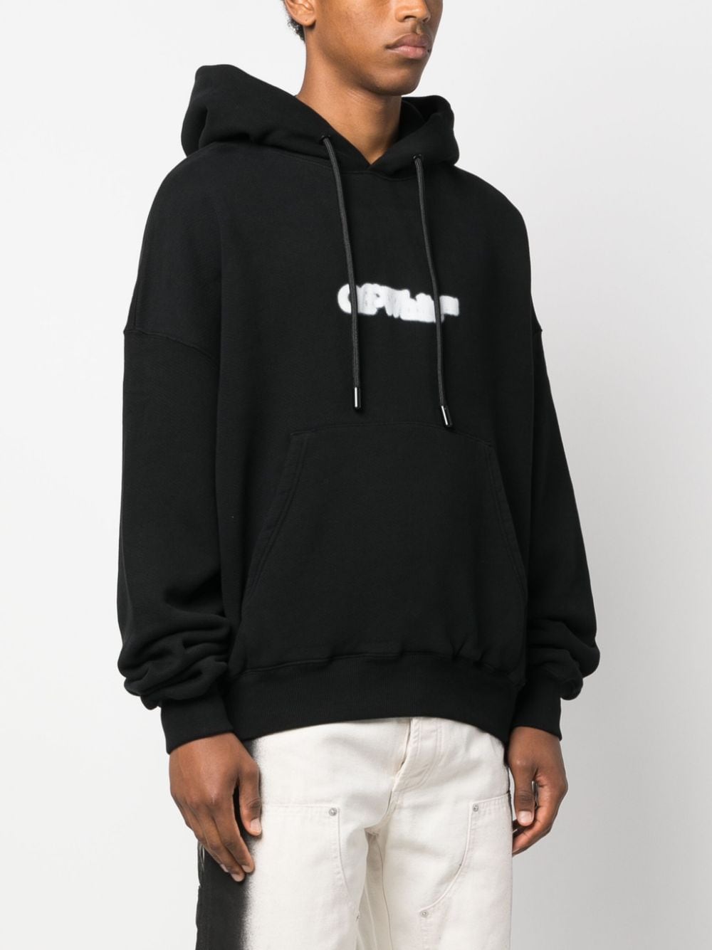 OFF-WHITE OFF-WHITE- Logo Cotton Hoodie