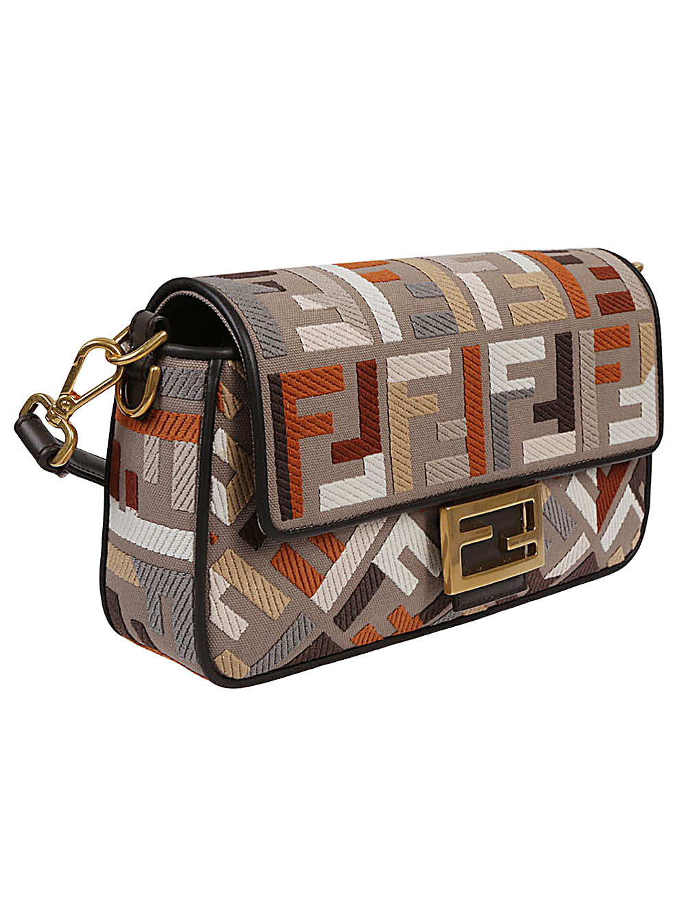 FENDI FENDI- Baguette Canvas Shoulder Bag