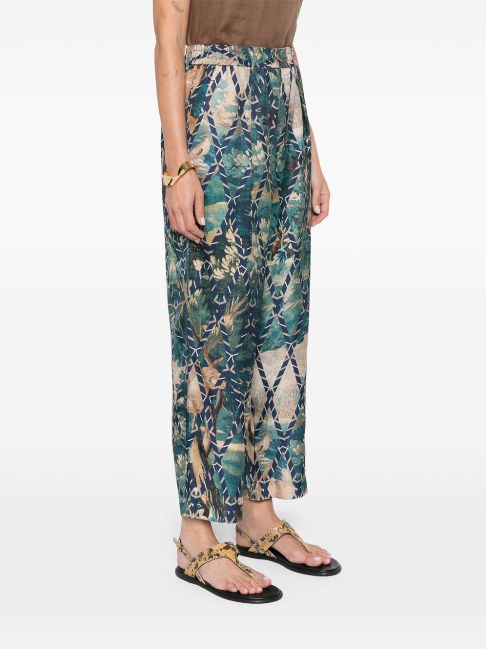 Pierre-Louis Mascia PIERRE-LOUIS MASCIA- Printed Silk Trousers